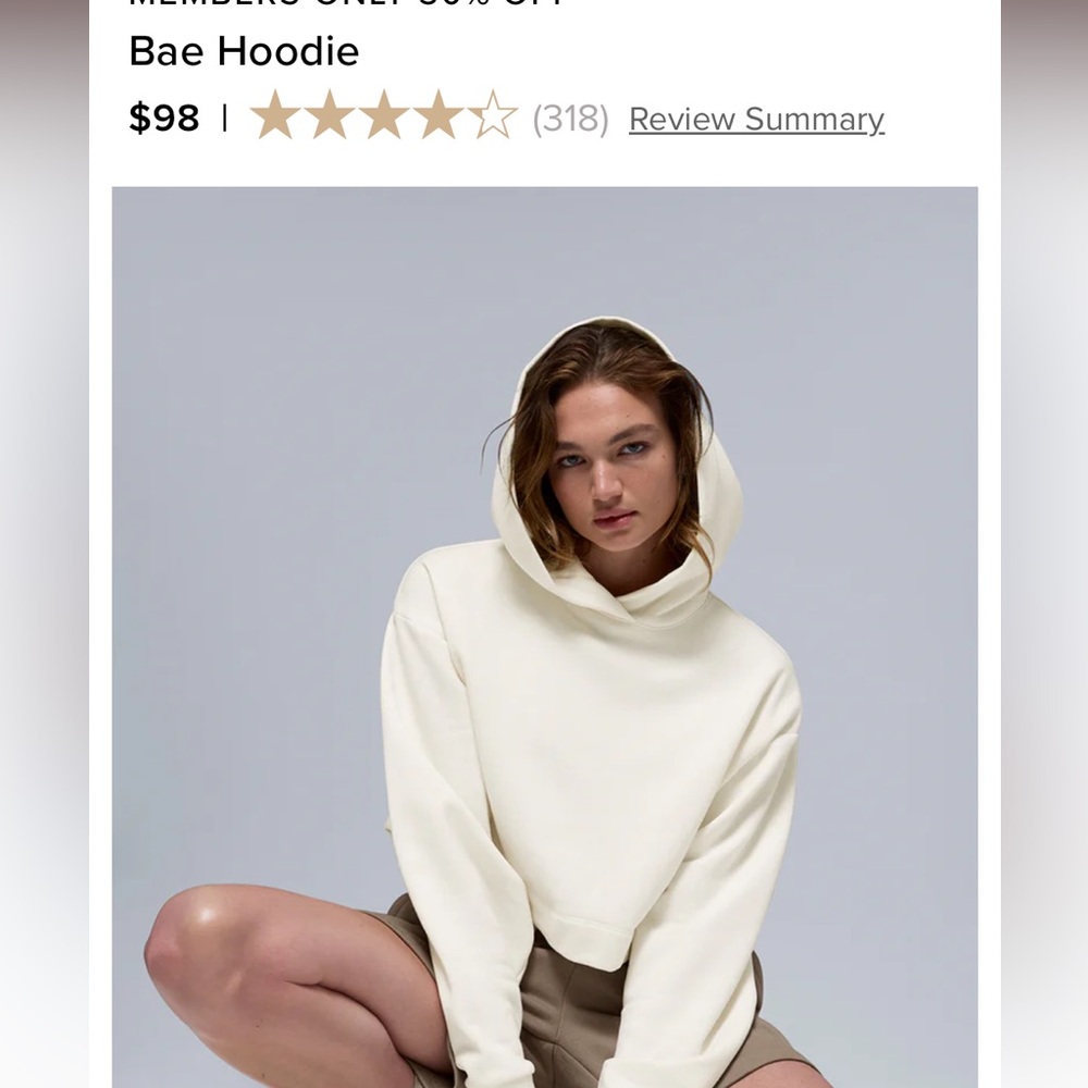 ALO Yoga Ivory Bae Hoodie